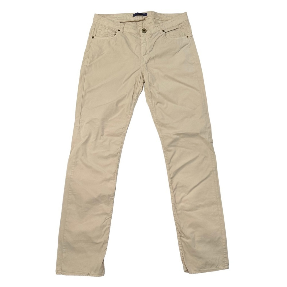 Blue Les Copains Embroidered Denim Style Slim Pants Size 12 (US) 48 (It)